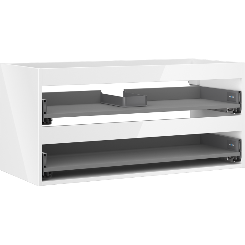 Mexen Box-A cadru dulap de lavoar 100 cm, 2 sertare, alb lucios - 91AX0-1000-470-2-00