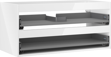 Mexen Box-A szekrény test, mosdó alatti 100 cm, 2 fiók, fényes fehér - 91AX0-1000-470-2-00