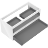 Mexen Box-A cadru dulap de lavoar 100 cm, 2 sertare, alb lucios - 91AX0-1000-470-2-00