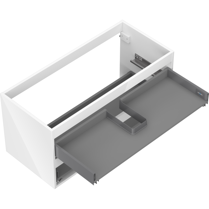 Mexen Box-A szekrény test, mosdó alatti 100 cm, 2 fiók, fényes fehér - 91AX0-1000-470-2-00