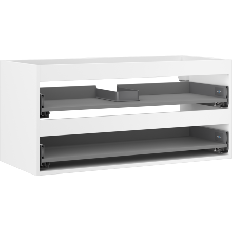 Mexen Box-A corp dulap de baie 100 cm, 2 sertare, alb mat - 91AX0-1000-470-2-01
