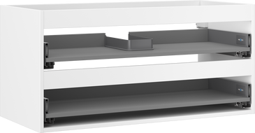 Mexen Box-A corp dulap de baie 100 cm, 2 sertare, alb mat - 91AX0-1000-470-2-01