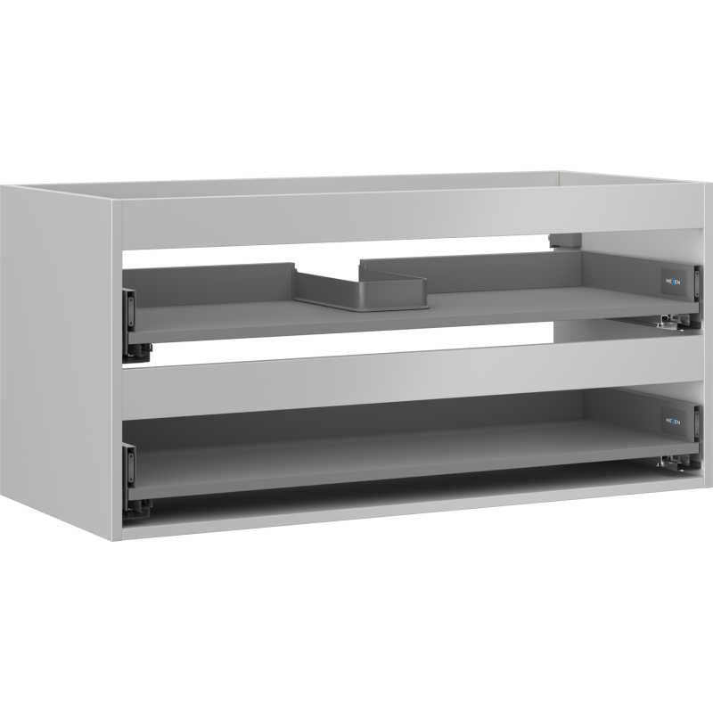 Mexen Box-A pipere szekrény szekrény váza 100 cm, 2 fiók, szürke matt - 91AX0-1000-470-2-62