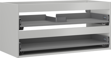 Cadrul dulapului de lavoar Mexen Box-A 100 cm, 2 sertare, gri mat - 91AX0-1000-470-2-62