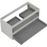 Mexen Box-A corp dulap lavoar 100 cm, 2 sertare, gri mat - 91AX0-1000-470-2-62