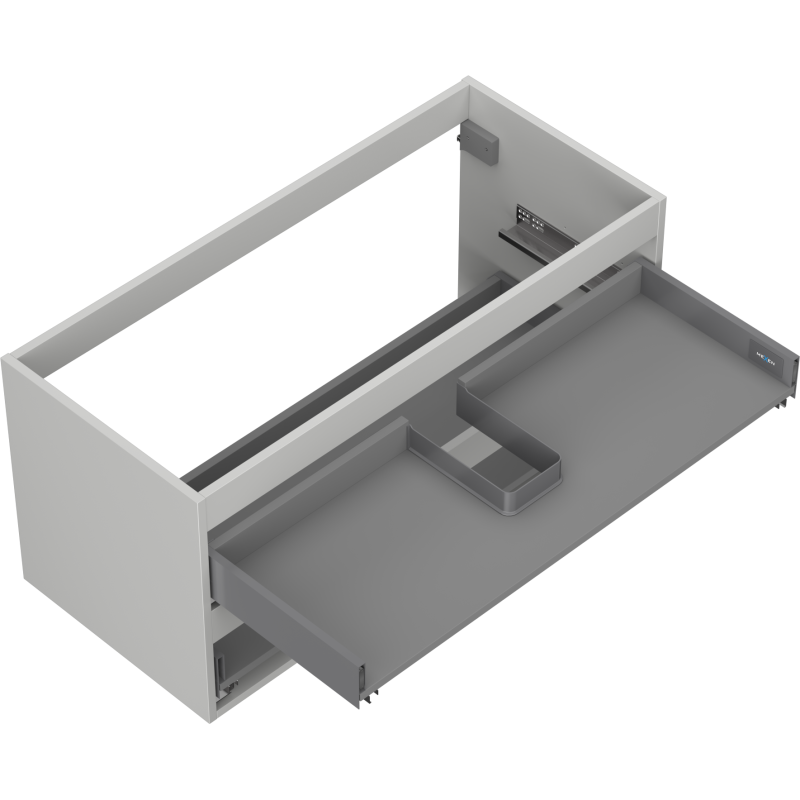 Mexen Box-A corp dulap lavoar 100 cm, 2 sertare, gri mat - 91AX0-1000-470-2-62