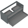 Mexen Box-A corp dulap lavoar 100 cm, 2 sertare, grafit mat - 91AX0-1000-470-2-66
