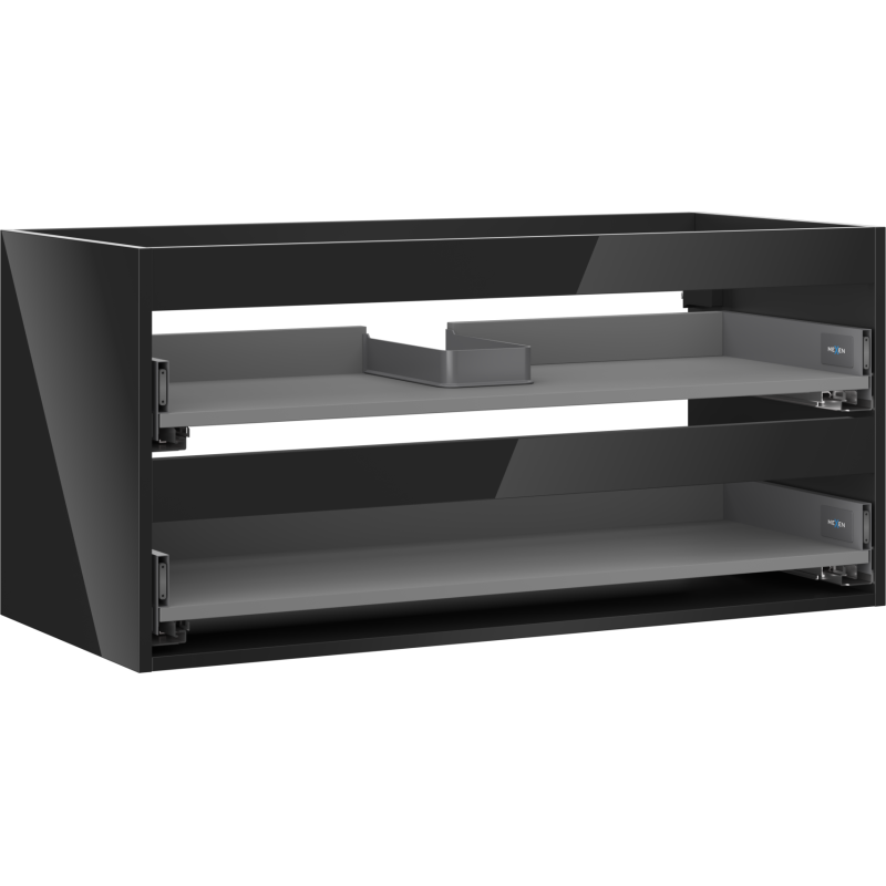 Mexen Box-A corp dulap pentru lavoar 100 cm, 2 sertare, negru lucios - 91AX0-1000-470-2-70