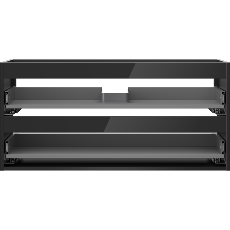 Mexen Box-A corp dulap sub chiuvetă 100 cm, 2 sertare, negru lucios - 91AX0-1000-470-2-70