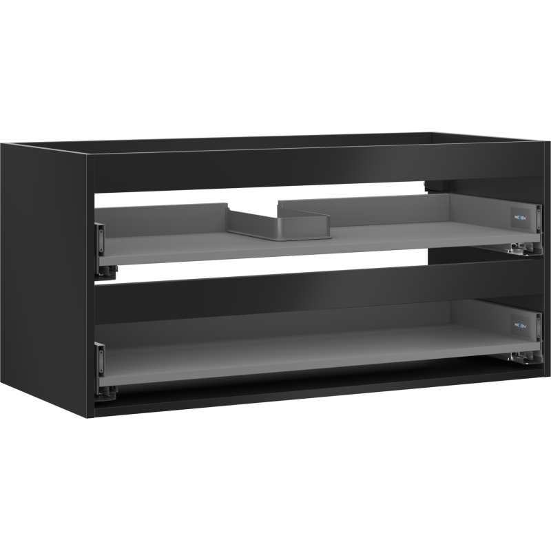 Mexen Box-A corp dulap sub chiuvetă 100 cm, 2 sertare, negru mat - 91AX0-1000-470-2-71