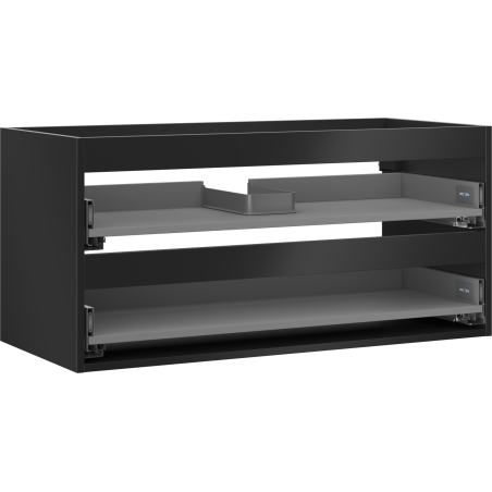 Mexen Box-A mosdókagylós szekrényváza 100 cm, 2 fiók, fekete matt - 91AX0-1000-470-2-71