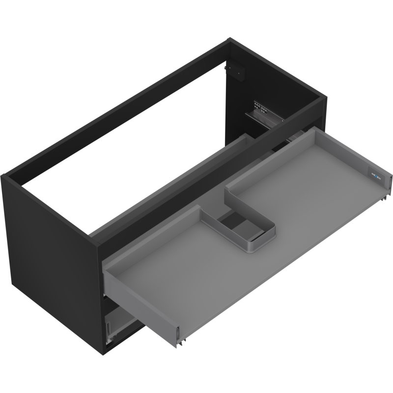 Mexen Box-A corp dulap sub chiuvetă 100 cm, 2 sertare, negru mat - 91AX0-1000-470-2-71