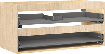 Mexen Box-A mosdó alatti szekrénytartó 100 cm, 2 fiók, tölgy - 91AX0-1000-470-2-81