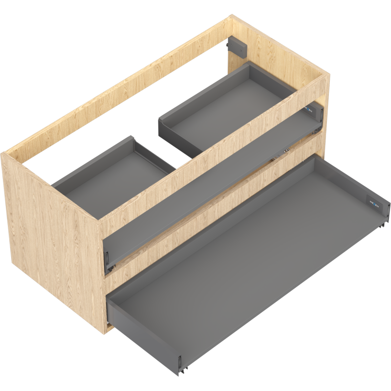 Mexen Box-A mosdó alatti szekrénytartó 100 cm, 2 fiók, tölgy - 91AX0-1000-470-2-81