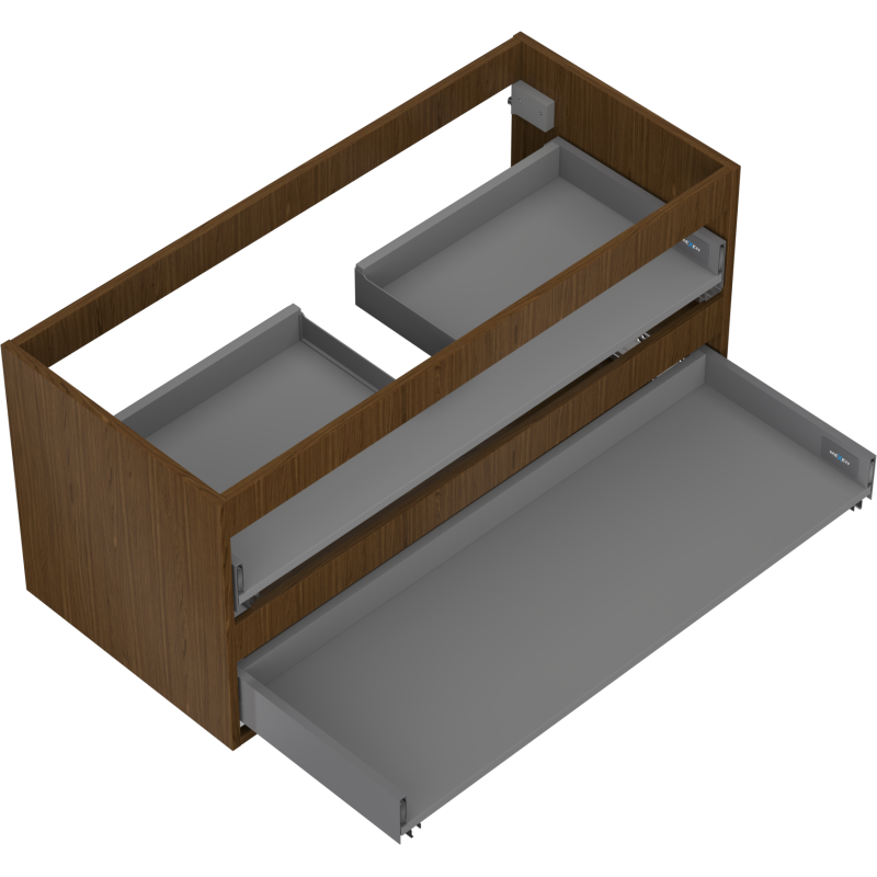 Mexen Box-A corp dulap sub chiuvetă 100 cm, 2 sertare, nuc - 91AX0-1000-470-2-86
