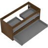 Mexen Box-A mosdószekrény korpus 100 cm, 2 fiók, dió - 91AX0-1000-470-2-86