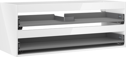 Mexen Box-A Mosdó alatti szekrény korpus, 120 cm, 2 fiók, fényes fehér - 91AX0-1200-470-2-00
