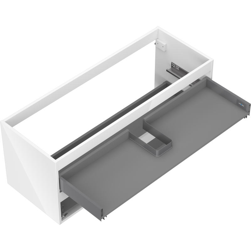 Mexen Box-A Mosdó alatti szekrény korpus, 120 cm, 2 fiók, fényes fehér - 91AX0-1200-470-2-00