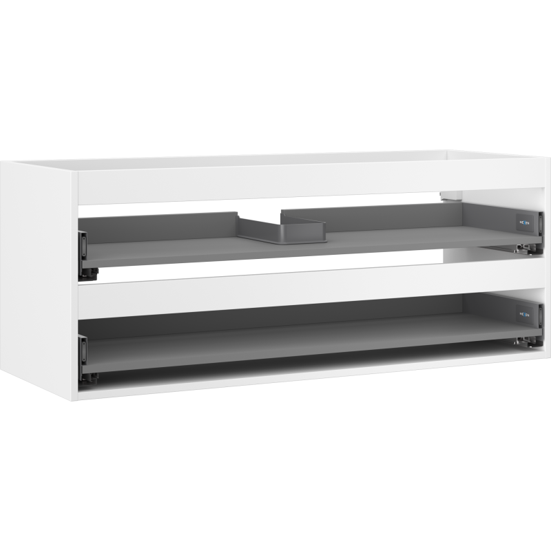 Mexen Box-A mosdószekrény korpus 120 cm, 2 fiók, fehér matt - 91AX0-1200-470-2-01