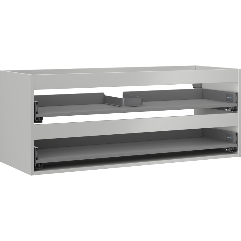 Mexen Box-A mosdószekrény korpus 120 cm, 2 fiók, szürke matt - 91AX0-1200-470-2-62