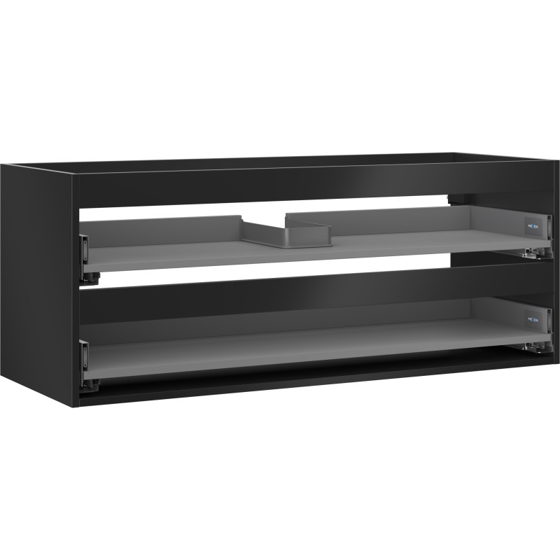 Mexen Box-A 120 cm-es mosdó alatti szekrénytest, 2 fiók, fekete matt - 91AX0-1200-470-2-71