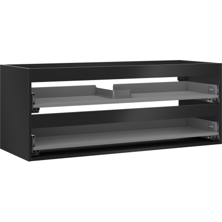Mexen Box-A 120 cm-es mosdó alatti szekrénytest, 2 fiók, fekete matt - 91AX0-1200-470-2-71