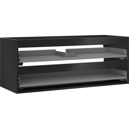Mexen Box-A mosdó alatti szekrény korpus 120 cm, 2 fiók, fekete matt - 91AX0-1200-470-2-71