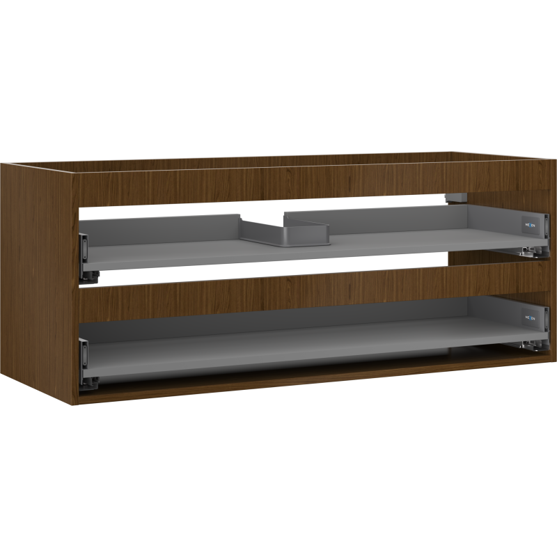 Mexen Box-A corp dulap sub lavoar 120 cm, 2 sertare, nuc - 91AX0-1200-470-2-86