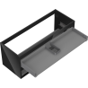 Corp Mexen Box-A pentru dulap sub chiuveta 120 cm, 2 sertare, negru lucios - 91AX0-1200-470-2-70
