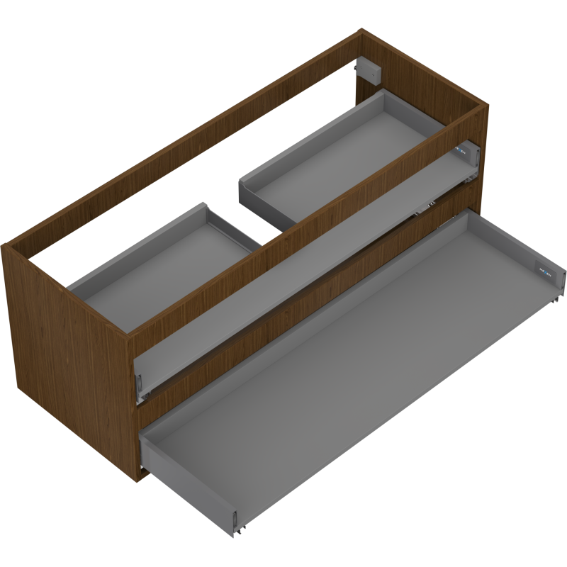 Mexen Box-A mosdó alatti szekrényszekrény korpusz 120 cm, 2 fiók, dió - 91AX0-1200-470-2-86