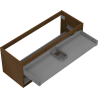 Mexen Box-A mosdószekrény korpusz 120 cm, 2 fiók, dió - 91AX0-1200-470-2-86