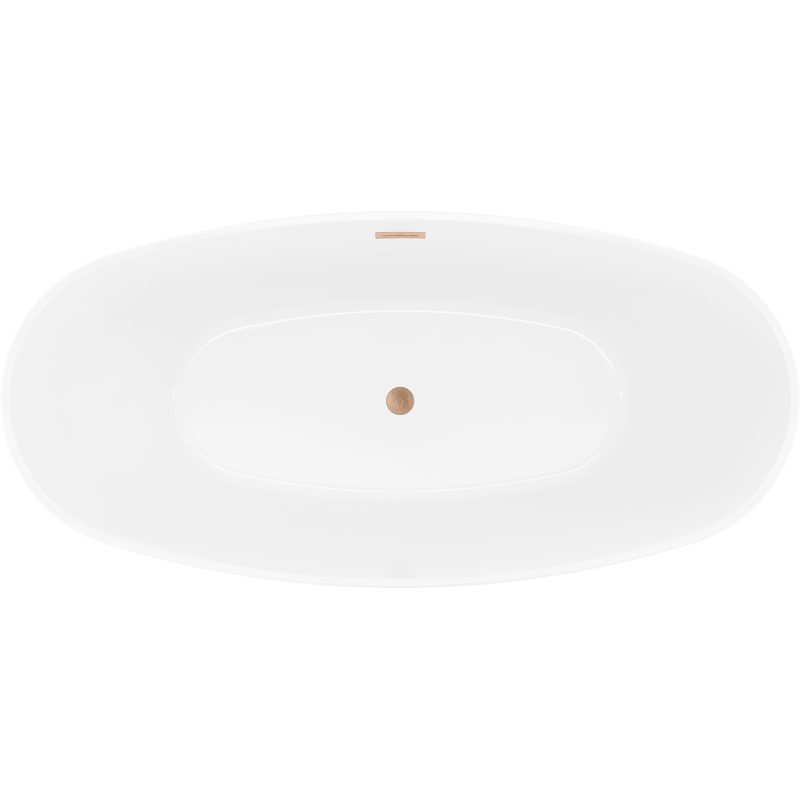 Mexen Lira cada freestanding model 170 x 80 cm, alb/negru, preaplin cupru periat - 52831708075-65