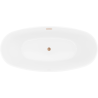 Cada de baie freestanding Mexen Lira model 170 x 80 cm, alb/negru, prelivare cupru periat - 52831708075-65