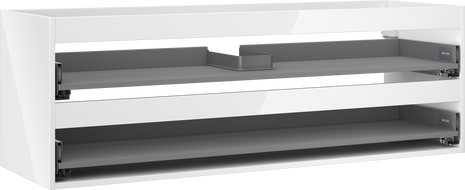 Mexen Box-A mosdószekrény törzs 140 cm, 2 fiók, fényes fehér - 91AX0-1400-470-2-00