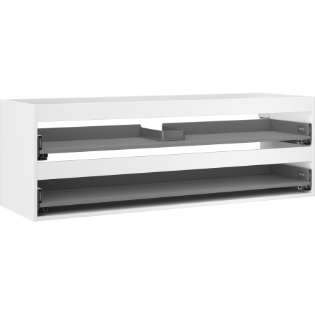 Mexen Box-A 140 cm-es mosdó alatti szekrénytest, 2 fiók, fehér matt - 91AX0-1400-470-2-01