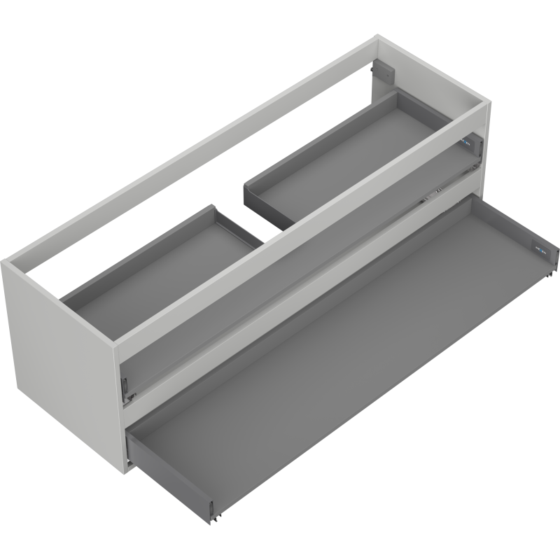 Mexen Box-A carcasă dulap de baie 140 cm, 2 sertare, gri mat - 91AX0-1400-470-2-62