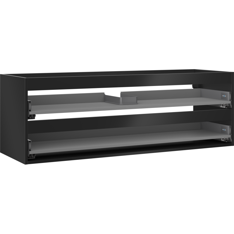 Mexen Box-A corp dulap sub chiuvetă 140 cm, 2 sertare, negru mat - 91AX0-1400-470-2-71