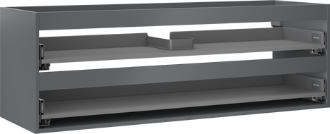 Corp dulap lavoar Mexen Box-A 140 cm, 2 sertare, grafit mat - 91AX0-1400-470-2-66