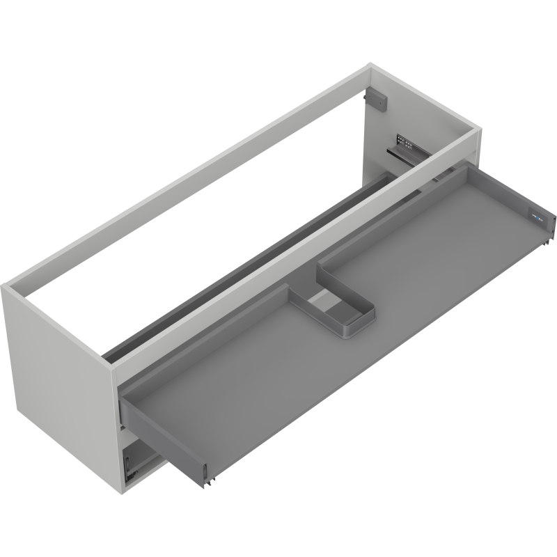 Mexen Box-A carcasă dulap de baie 140 cm, 2 sertare, gri mat - 91AX0-1400-470-2-62