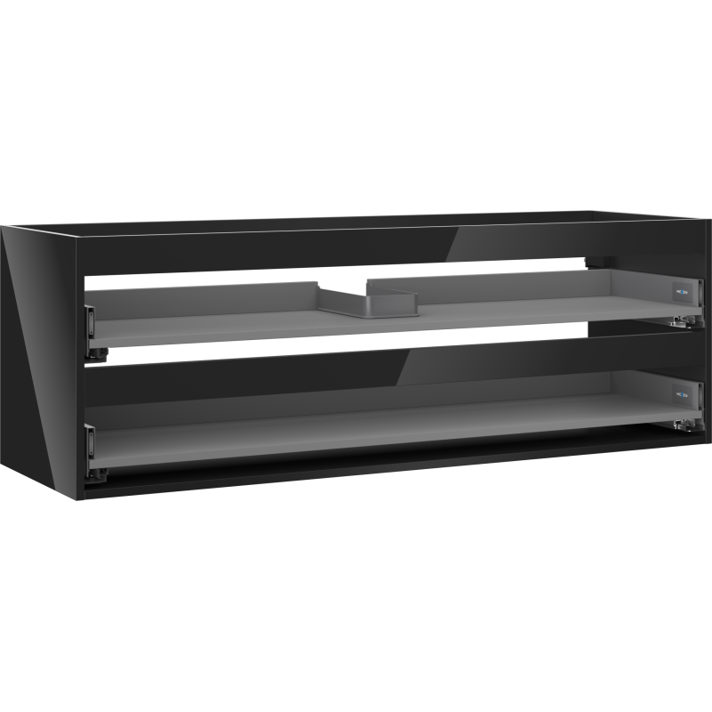 Mexen Box-A corp dulap pentru lavoar 140 cm, 2 sertare, negru lucios - 91AX0-1400-470-2-70