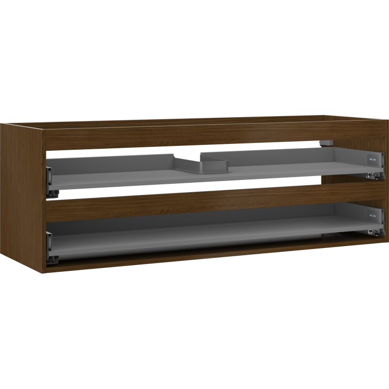 Mexen Box-A corp dulap sub chiuvetă 140 cm, 2 sertare, nuc - 91AX0-1400-470-2-86