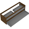 Mexen Box-A mosdószekrény 140 cm, 2 fiók, dió - 91AX0-1400-470-2-86