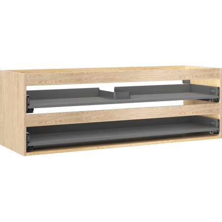 Mexen Box-A mosdószekrény korpusa 140 cm, 2 fiók, tölgy - 91AX0-1400-470-2-81
