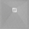 Mexen Stone+ négyzet kompozit zuhanytálca 70 x 70 cm, Szürke-beton - 44617070