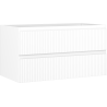 Dulap Mexen Rivel pentru baie de 90 cm, 2 sertare, cu caneluri, alb mat - 91A20-09047-2-BFF01