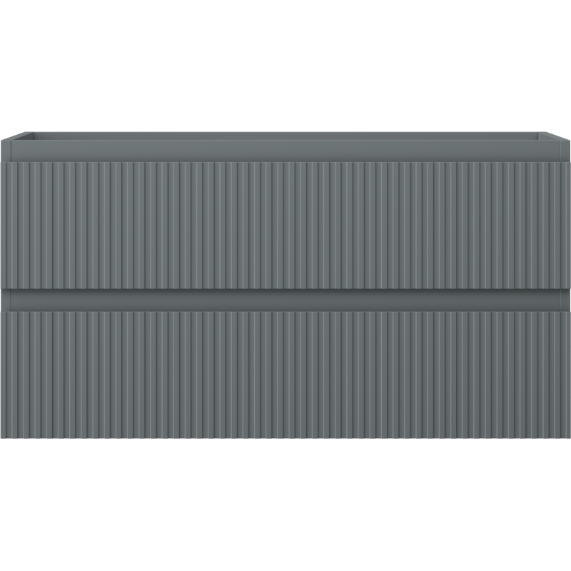 Mexen Rivel dulap de baie sub chiuvetă 90 cm, 2 sertare, canelat, grafit mat - 91A20-09047-2-BFF66