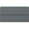 Mexen Rivel dulap baie sub chiuvetă 90 cm, 2 sertare, canelat, grafit mat - 91A20-09047-2-BFF66