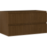 Dulap de baie Mexen Rivel 90 cm, 2 sertare, canelat, nuc - 91A20-09047-2-BFF86