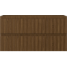 Mexen Rivel dulap baie sub lavoar 90 cm, 2 sertare, canelat, nuc - 91A20-09047-2-BFF86