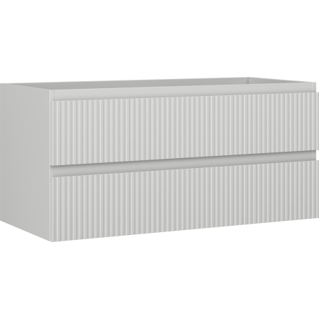 Mexen Rivel dulap pentru baie sub lavoar 100 cm, 2 sertare, riflat, gri mat - 91A20-10047-2-BFF62